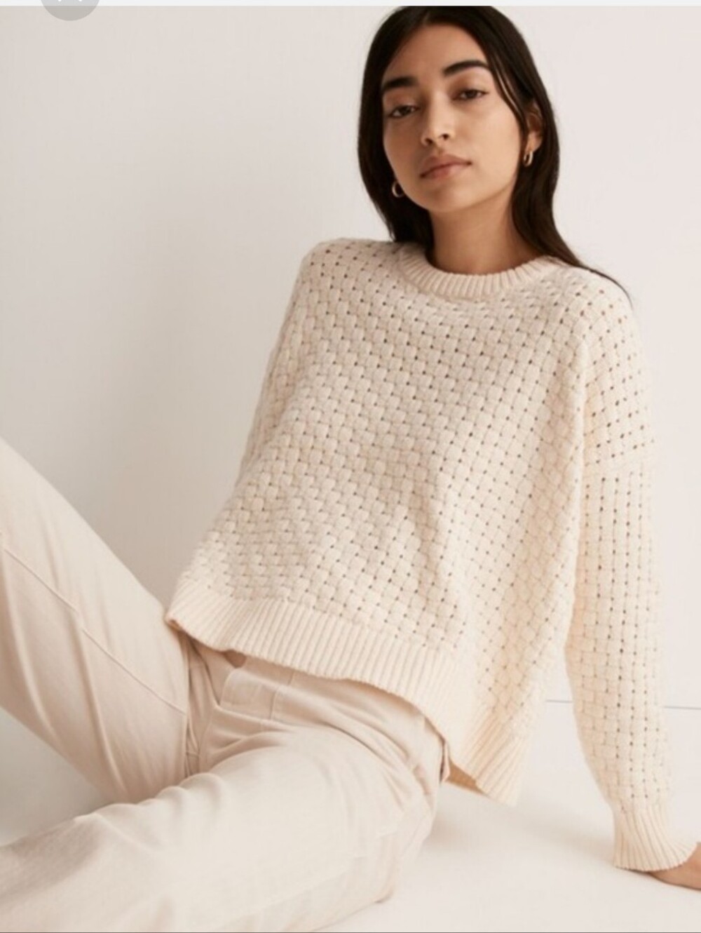 Madewell Cream Women's Sweater - Cozy Crewneck